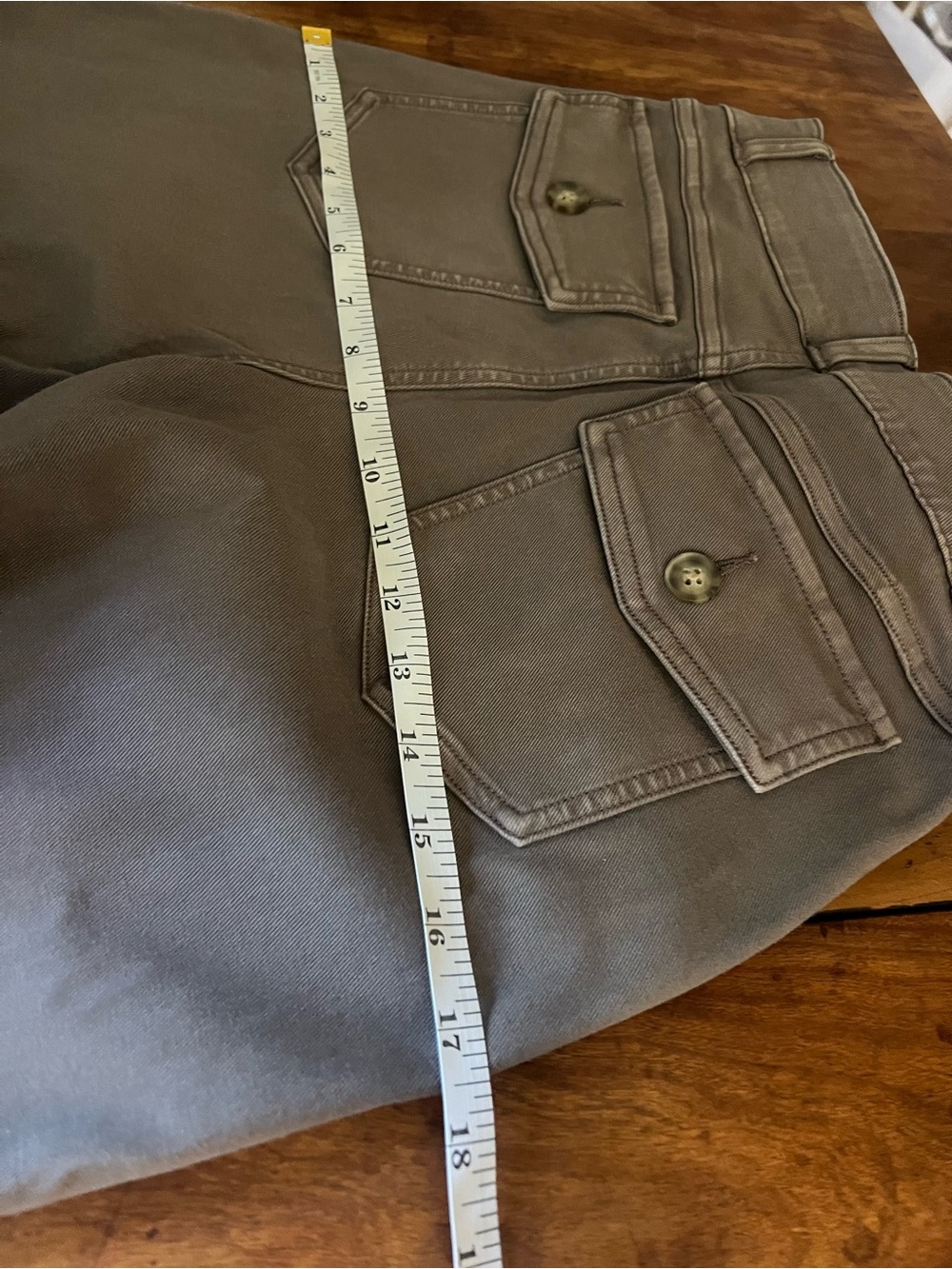 SPANX—Stretch Twill Cropped Wide Leg Pant in Smoke Trouser Classic Capsule—S - Picture 5 of 10